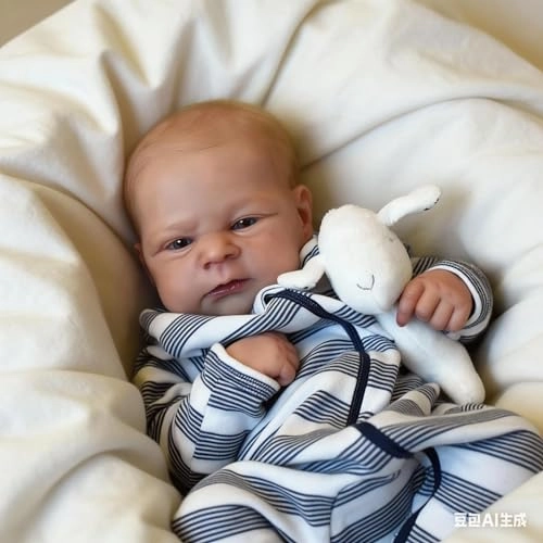 Elijah Reborn Baby Doll - 17 inch Silicone Blue Eyes Ages 3+