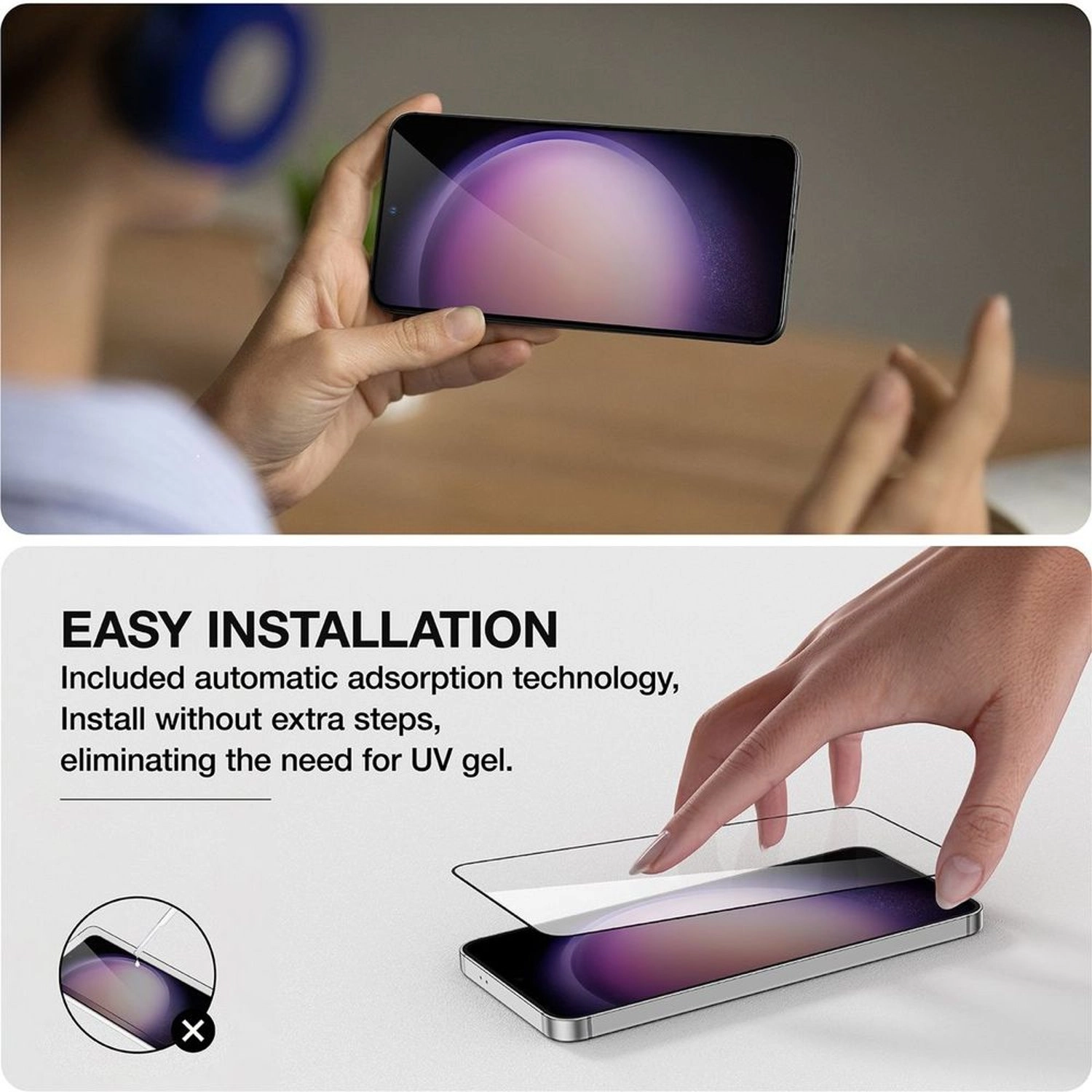 Clear Tempered Glass Screen Protector for Samsung Galaxy S24