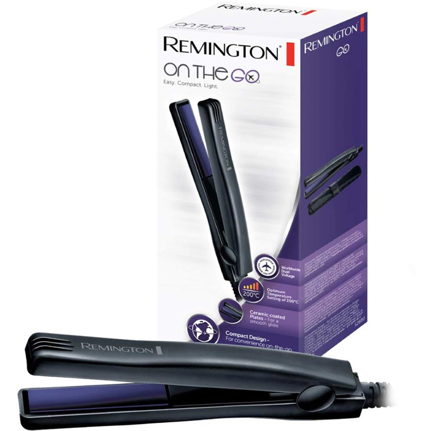 Mini Hair Straightener - Black 200° Celcius