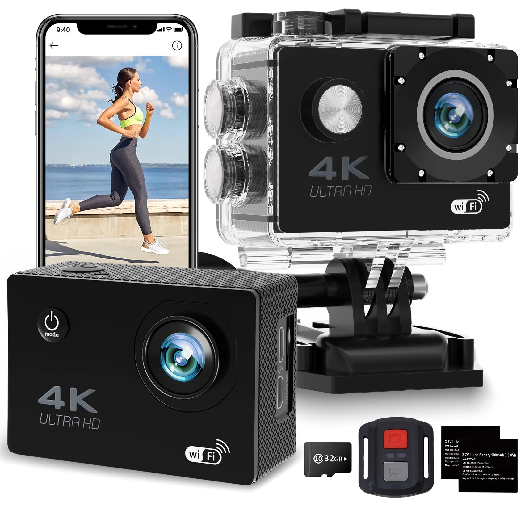 ZYCZWL Action Camera - 4K 60FPS Kit