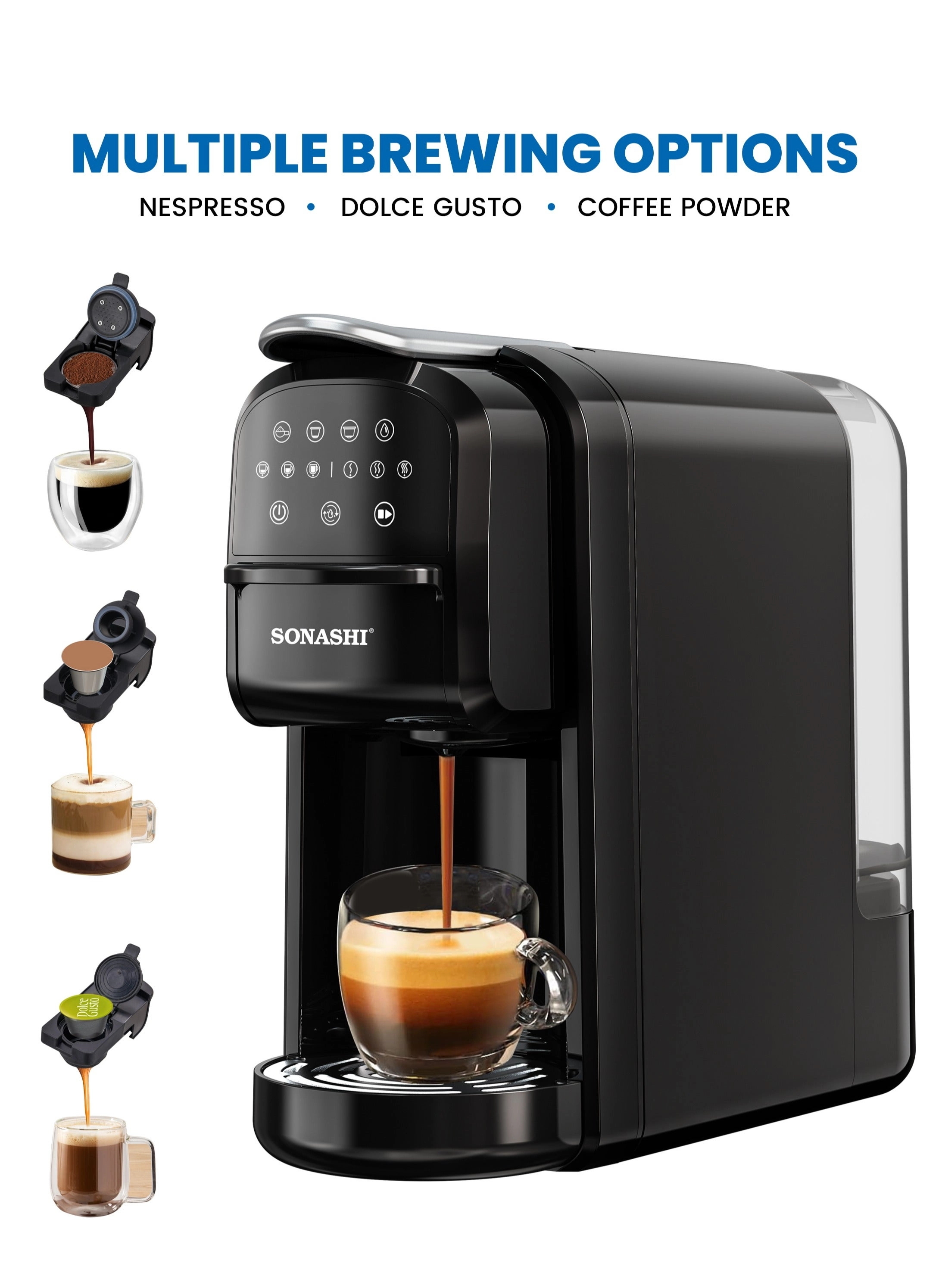 3-in-1 Multi-Capsule Coffee Machine SCM-4985+SCPM-872