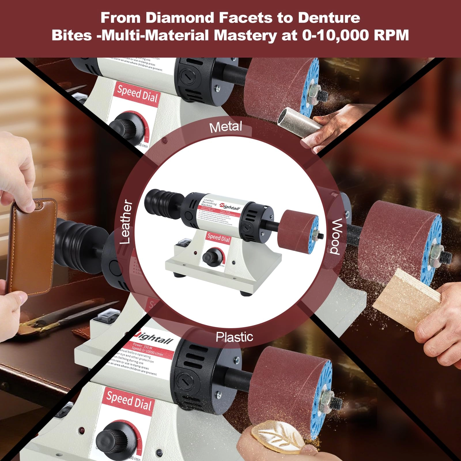 Leather Burnishing Machine - 350W