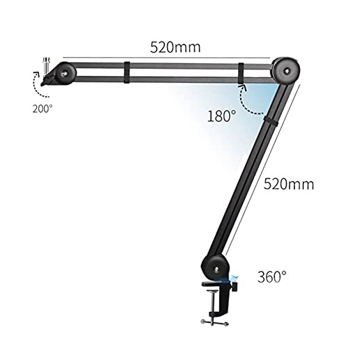 Mic Stand - Extendable Scissor Arm Table Mounting Clamp