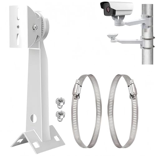 Corner Pole Mounting Bracket - 2 Loops White Adjustable 90 degrees
