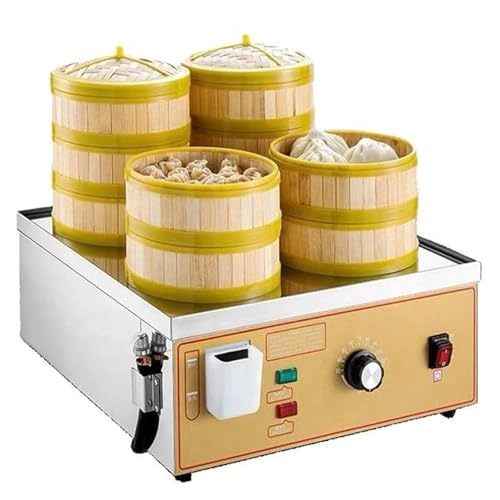 Electric Steamed Buns Machine - Four-Hole Stainless Steel 30-110C