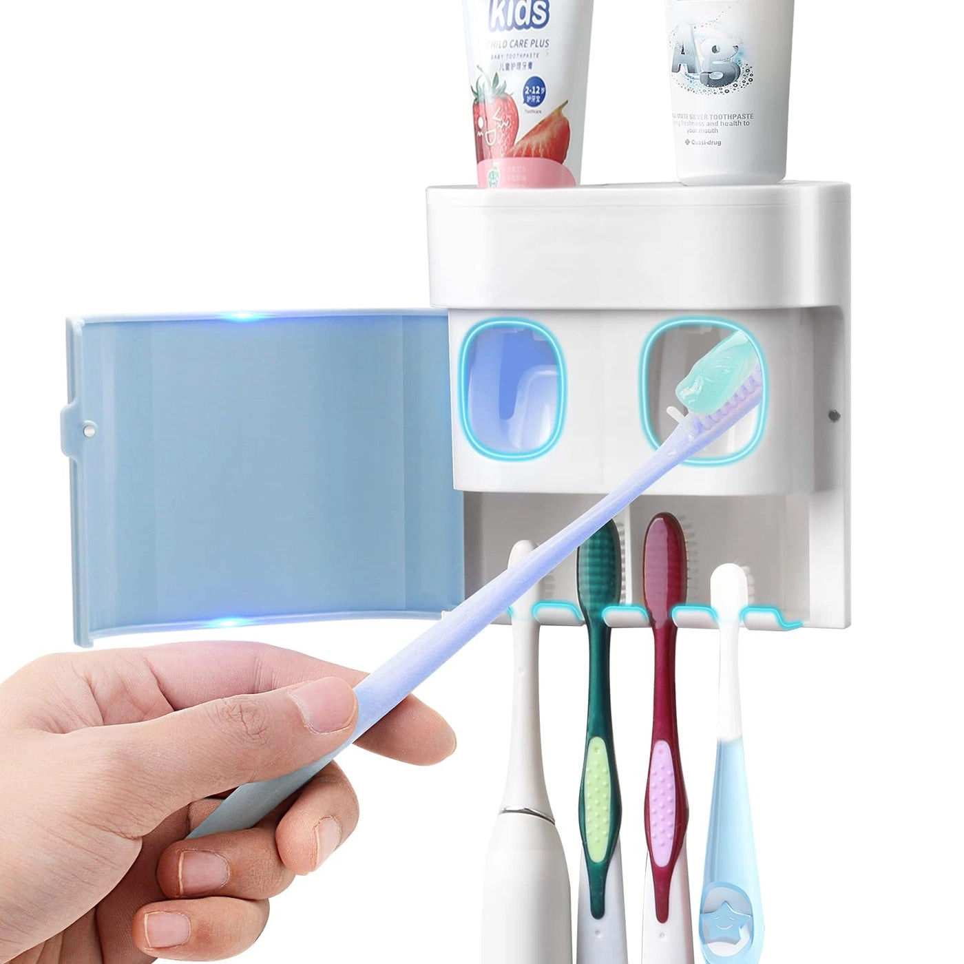 Toothbrush Holder - Wall Mounted 4 Slots