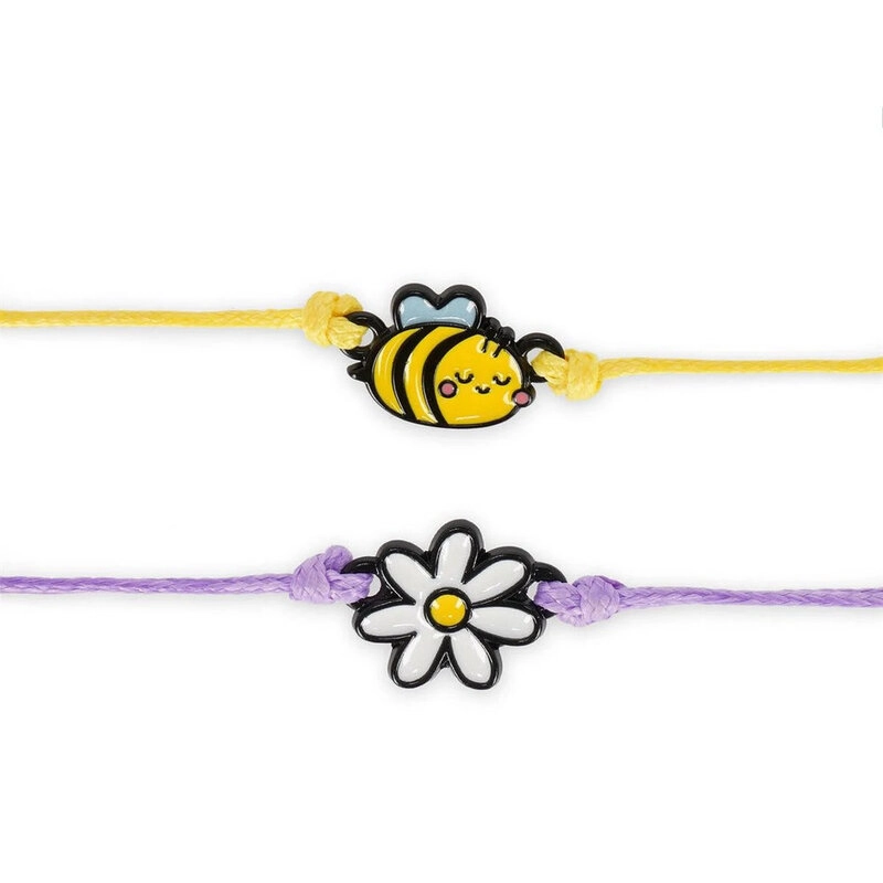 Better Together Bee Enamel Textile Bracelet