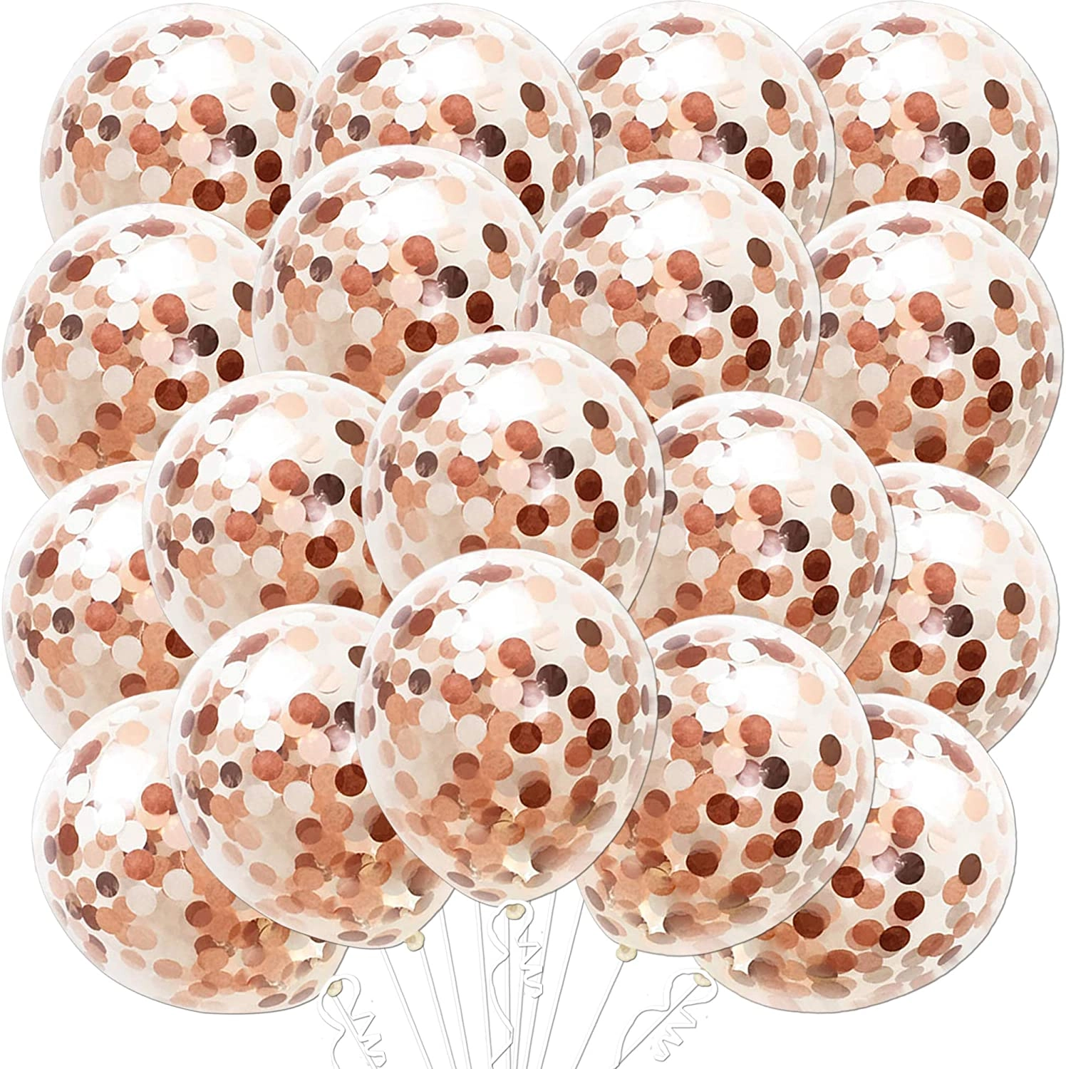 Party Time Trading LLC Confetti Balloons - 20-Pieces Engagement Baby Shower Wedding Birthday