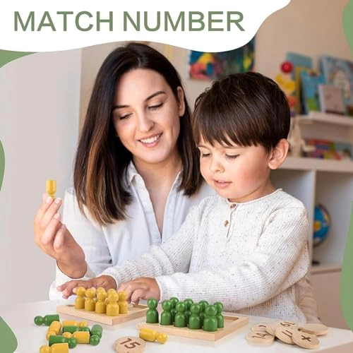 Montessori Wooden Beads Sequencing Toy - 2-4 yr(s) 30 piece(s)