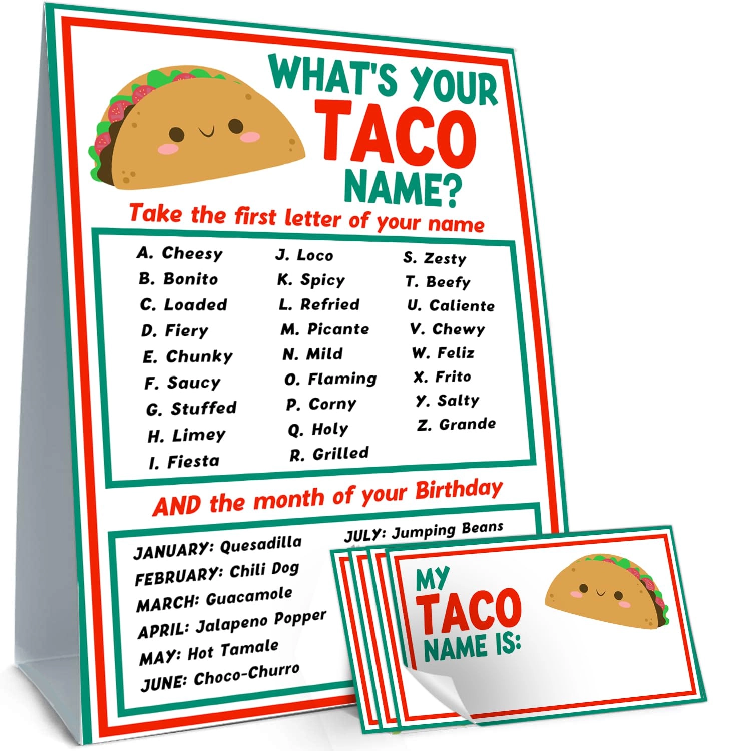 cidobi What is Your Taco Name Game - 45 pieces 20 months