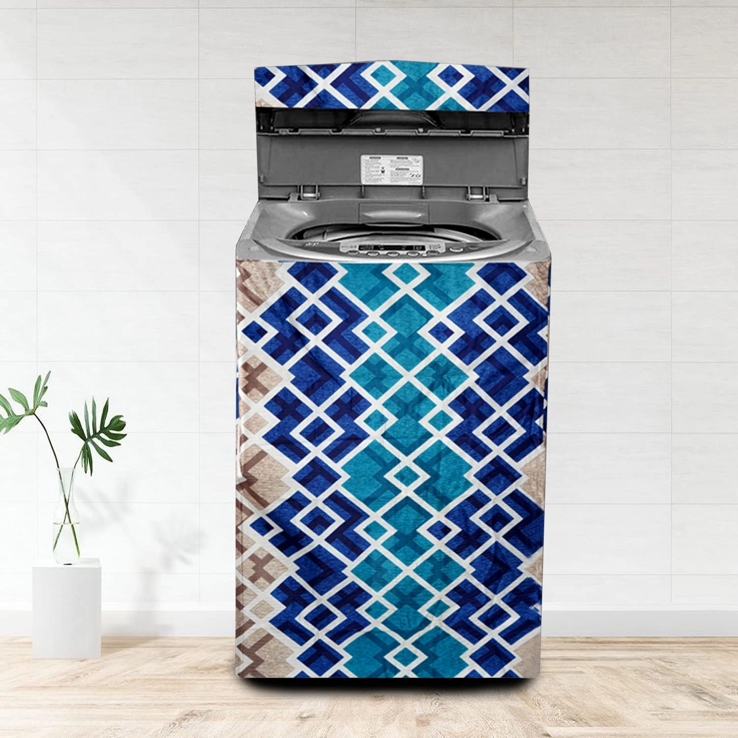 KANUSHI Top Load Fully Automatic Washing Machine Cover - Suitable for 6 Kg, 6.5 kg, 7 kg, 7.5 kg Blue