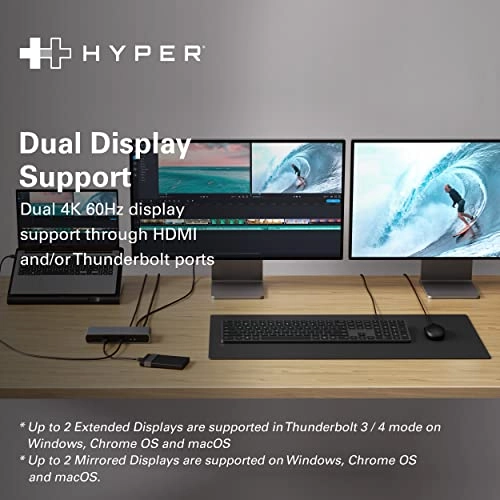HyperDrive USB-C & Thunderbolt 4 Dock - USB-C & Thunderbolt 4 Apple and other devices