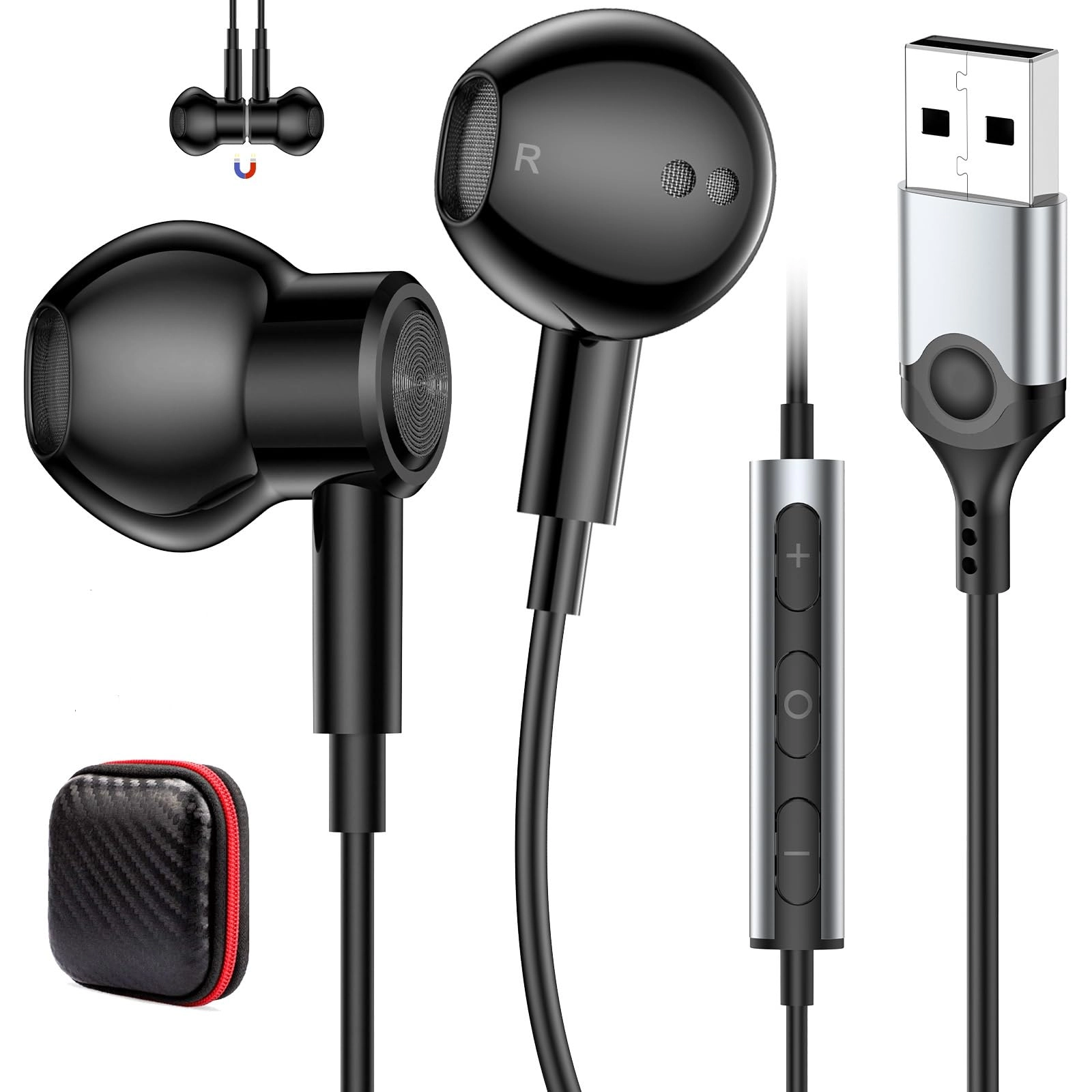AIAUXAI USB Earbuds - Wired Earbud
