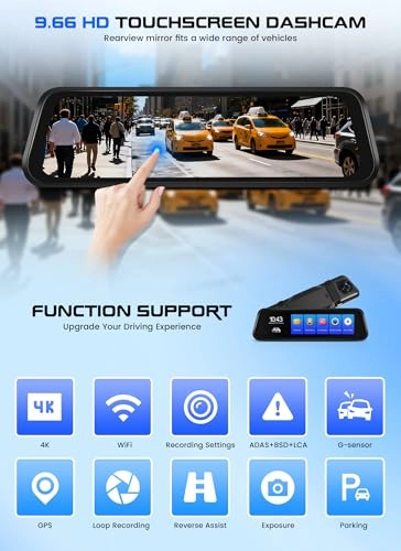 Mirror Dash Cam - 1080P