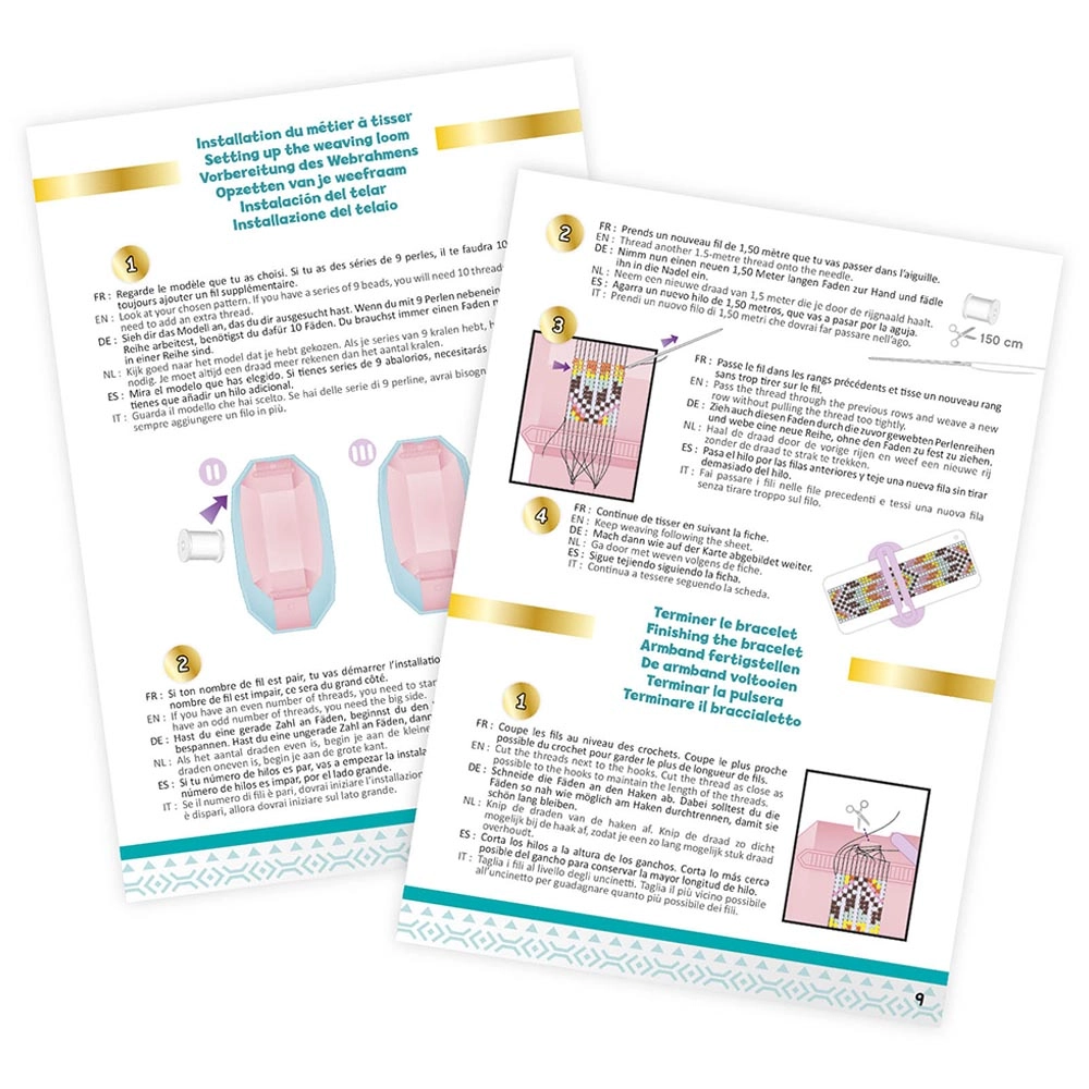 Bead Loom - 15 bracelets 10,000 beads 25 sheets