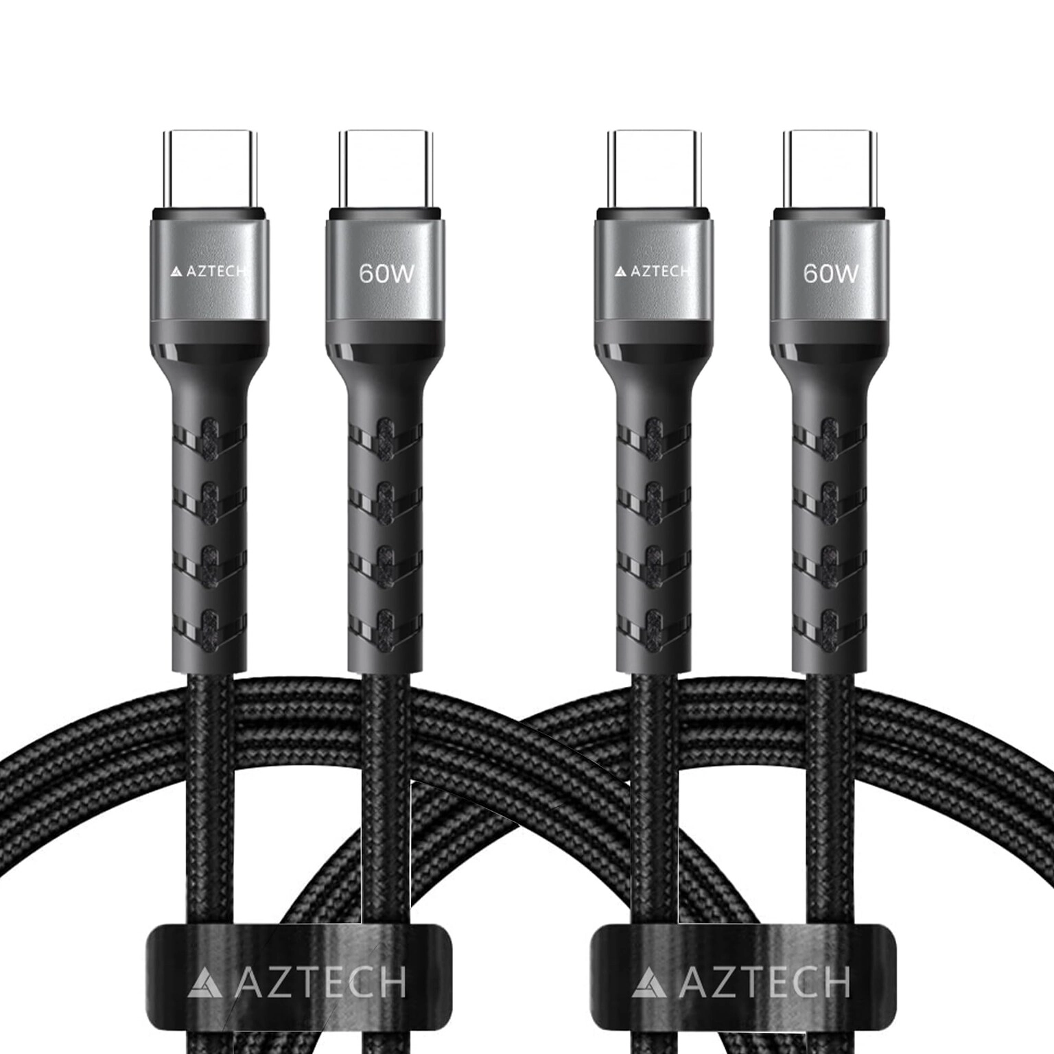 AZTECH Official Store Charge Cable 60W USB-C to USB-C 1m Braided