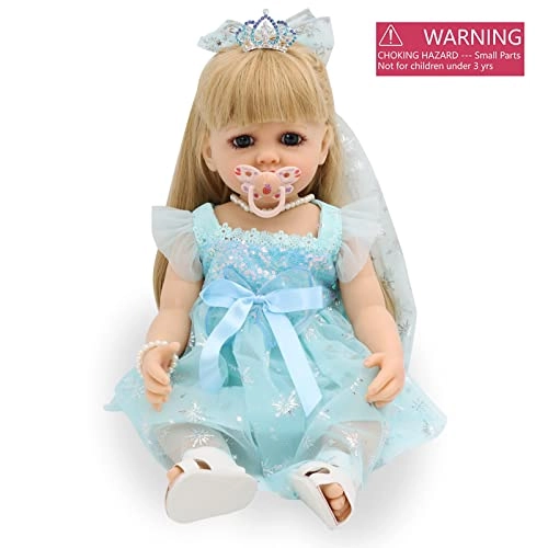 Reborn Baby Doll - 22 Inch Silicone Blonde Ages 3+ Gift Set