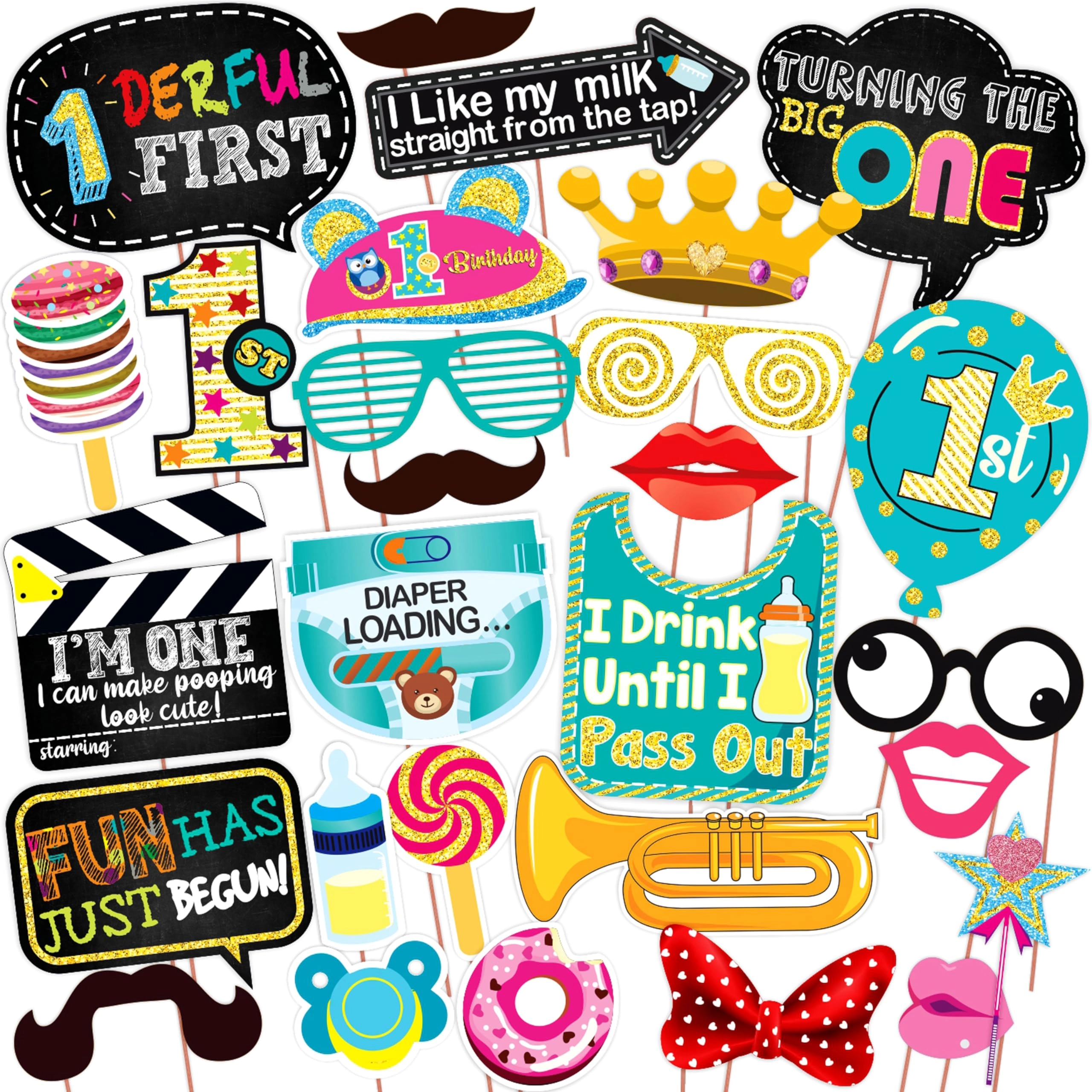Discount Retail, Discount Retail, Nyay Khand-1, Indirapuram, Ghaziabad, Uttar Pradesh, 201014 Birthday Party Props - 28 piece(s) Birthday