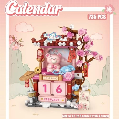 Perpetual Calendar Building Blocks - Cute Bear Chinese Style 700 pcs