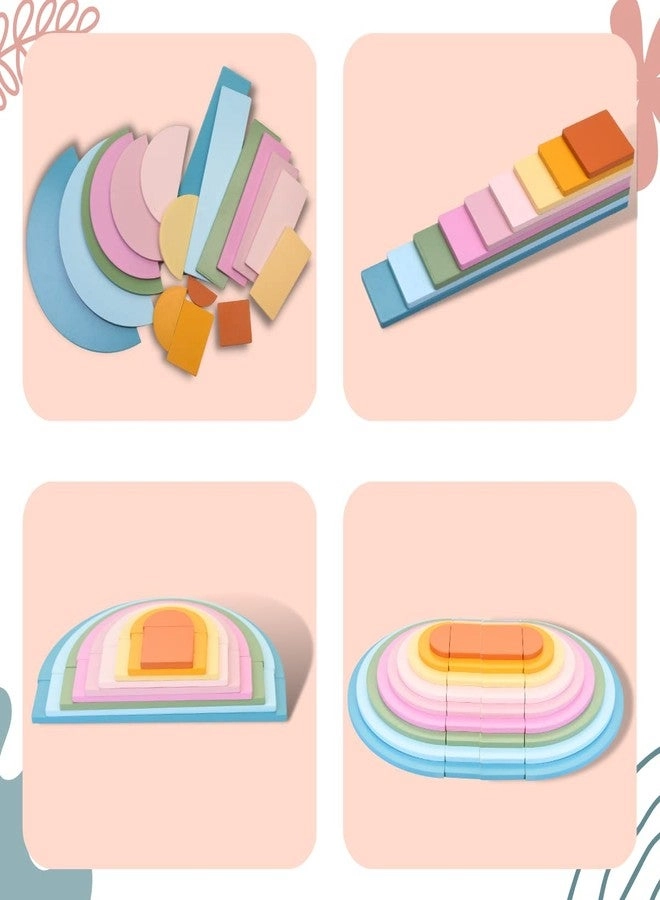 Wooden Balancing Game Rectangular and Halfmoon - 4 pieces