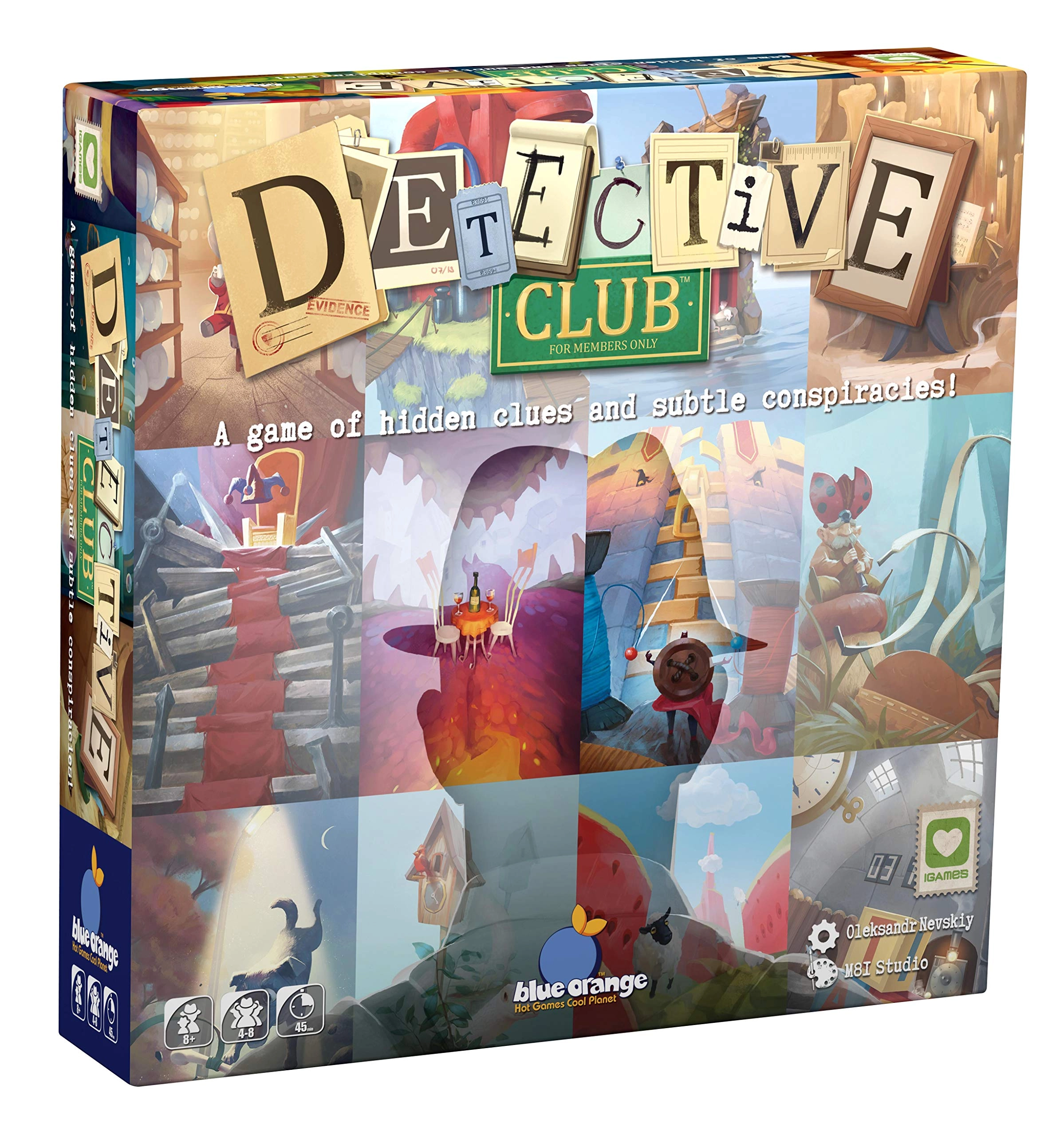 Blue Orange Detective Club - Social Deduction Party Game