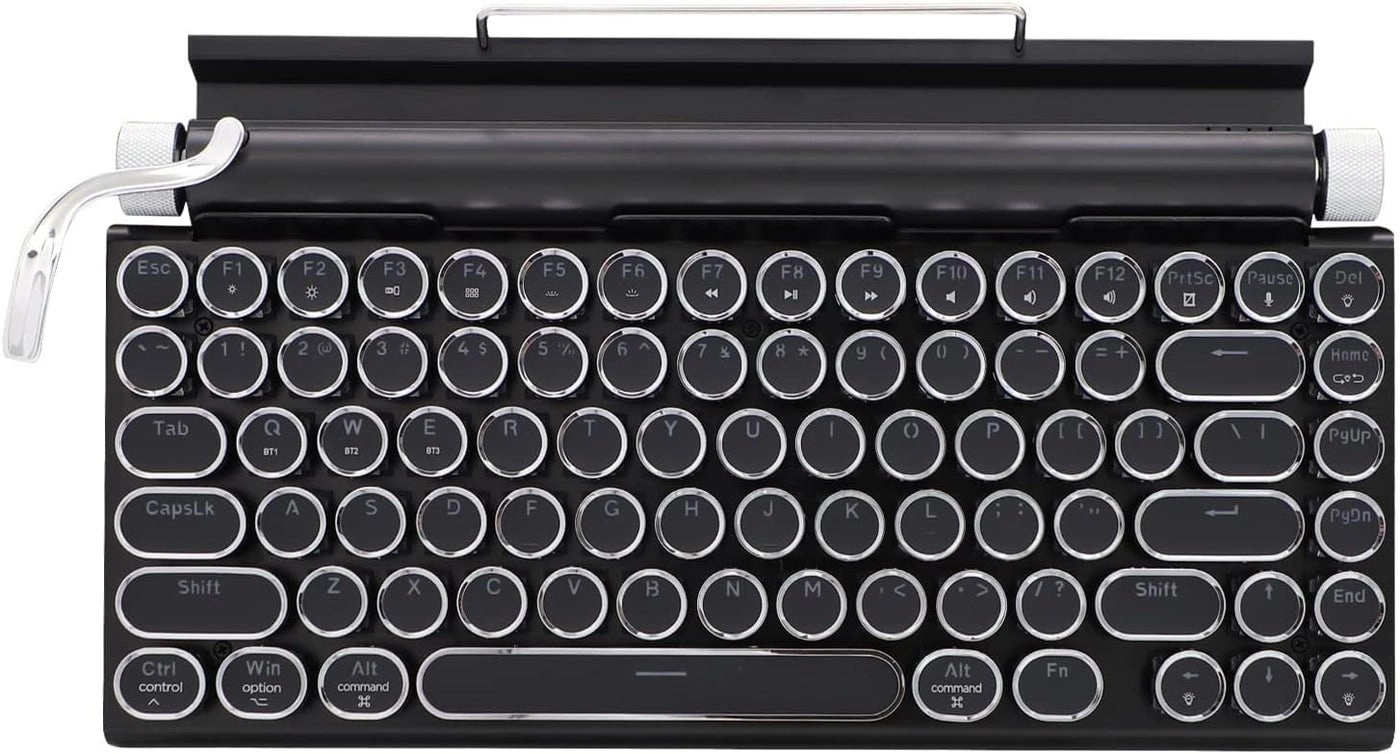 LED Backlit Retro Mechanical Keyboard - Bluetooth