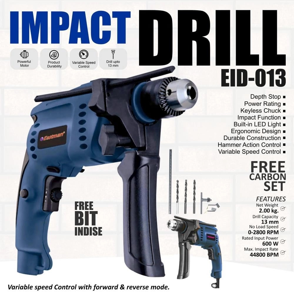 Impact Drill - 13 mm 600W 2800 rpm