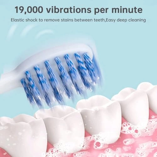 Electric Toothbrush - Powerful Sonic Blue 3 Brushheads