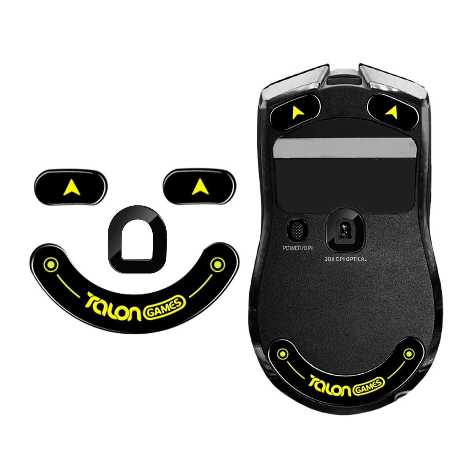 TALONGAMES Glass Mouse Feet Skates - Curved Edges Ultra Strong Glass