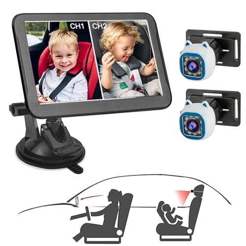 Baby Car Camera - 1080P Dual Channel Night Vision