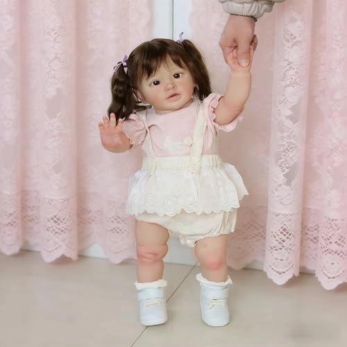 Pippa Reborn Baby Doll - 26 inch Cotton Vinyl Hand-rooted Curly Hair Ages 3+