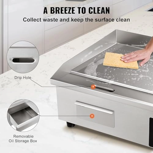 Commercial Electric Griddle - 530×385mm