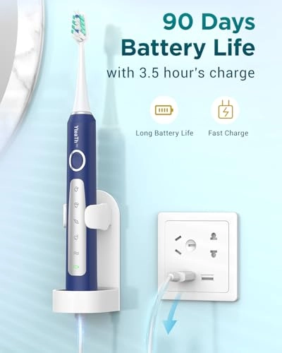 Y05U - 8 Toothbrush Heads 90 Days Battery Life 5 Brushing Modes