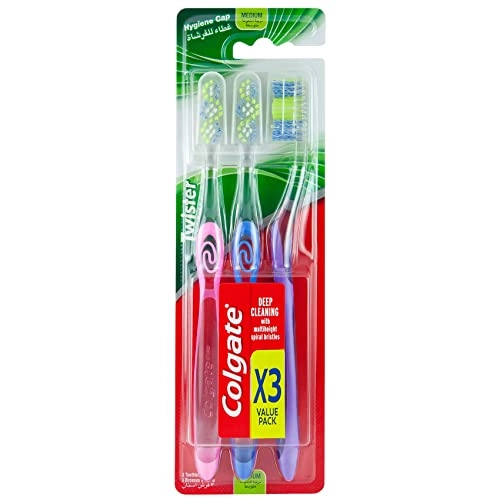 Twister Deep Cleaning Manual Toothbrush 3-Piece Pack