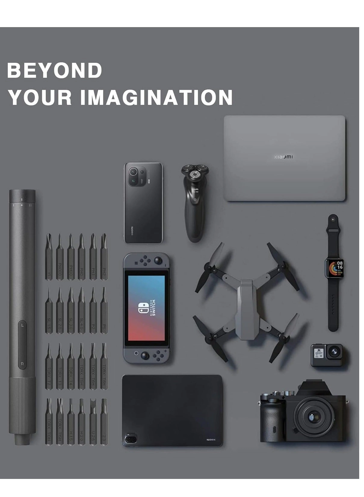 Electric Precision Screwdriver - 24 x S2 bits 170 Rpm