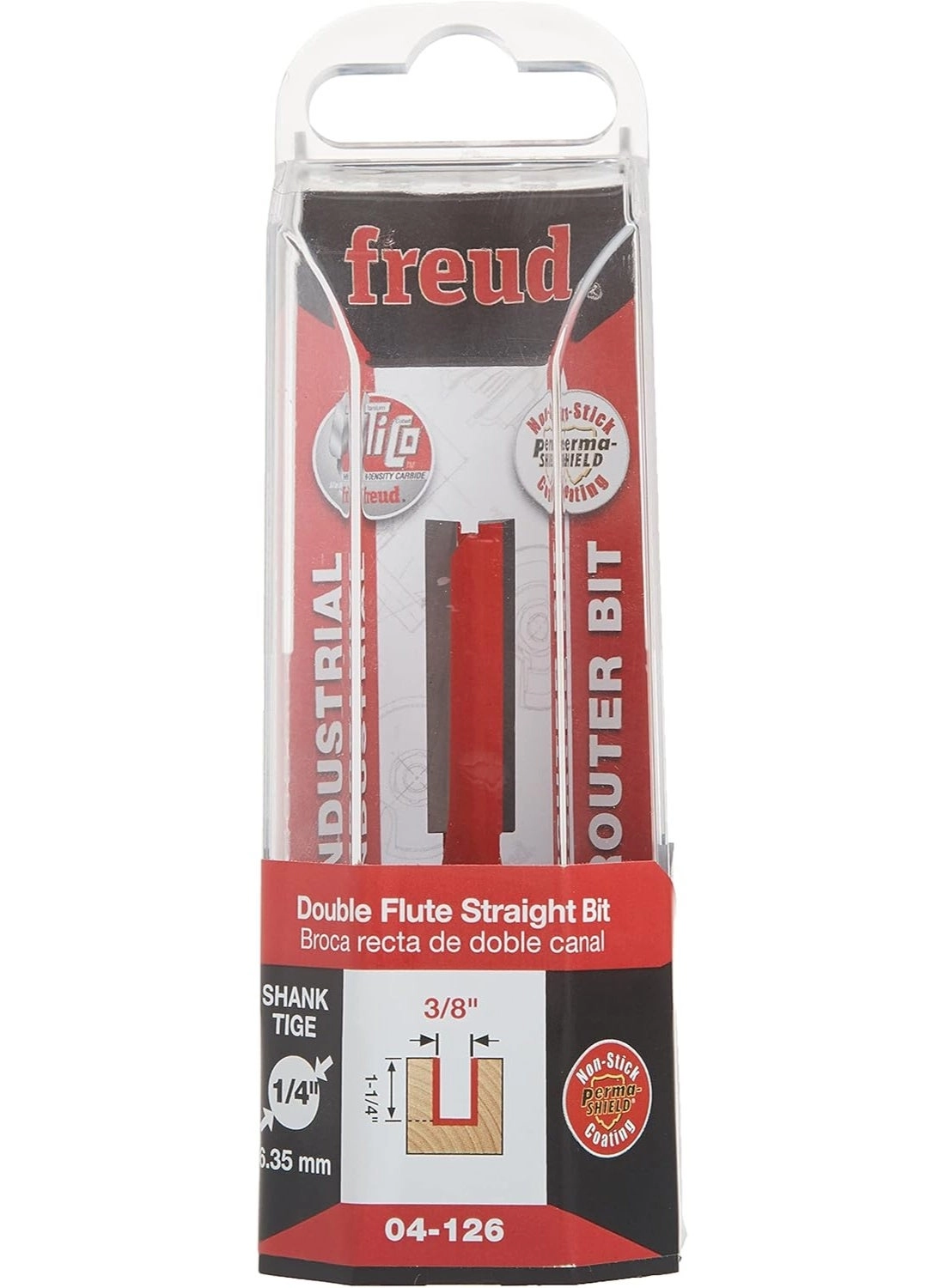 Double Flute Straight Bit - 3/8" 1/4"