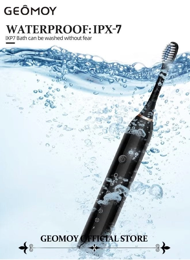 Sonic Electric Tooth Cleaner - 4 Cleaning Heads 5 Modes