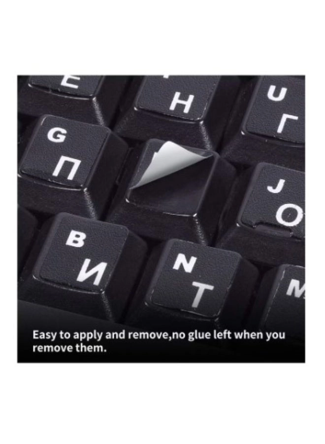 Russian Keyboard Stickers - Russian-English