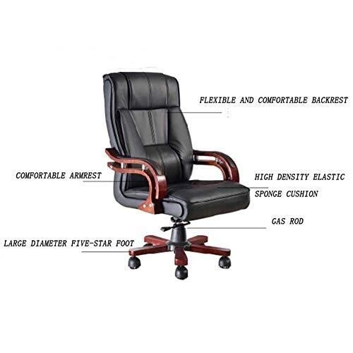 Desk Chair - PU Leather Brown High Back