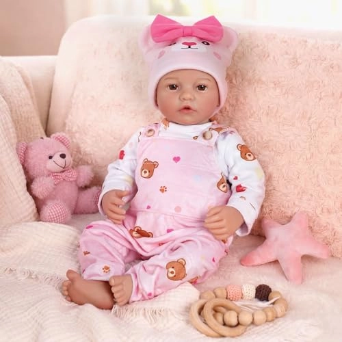 Reborn Baby Doll - 17 Inch Fabric Body Ages 3+