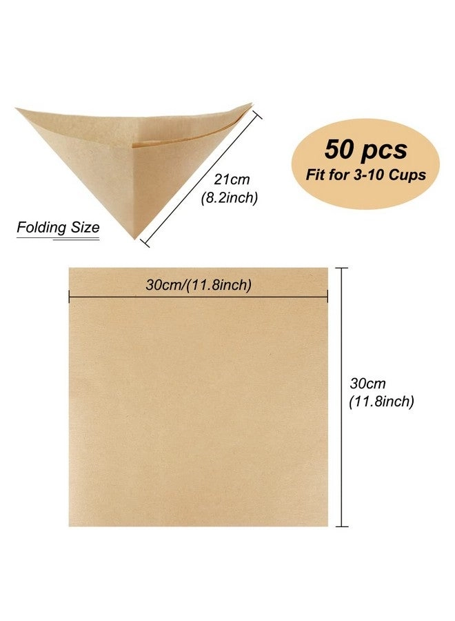 Pour Over Coffee Filter - Set of 50 Fit for 3-10 Cups