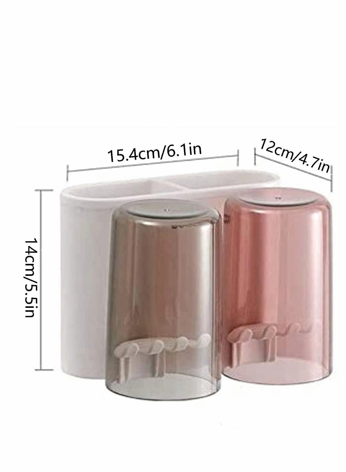 Wall Mount Toothbrush Holder - 3 Slots Wallmount / Countertop