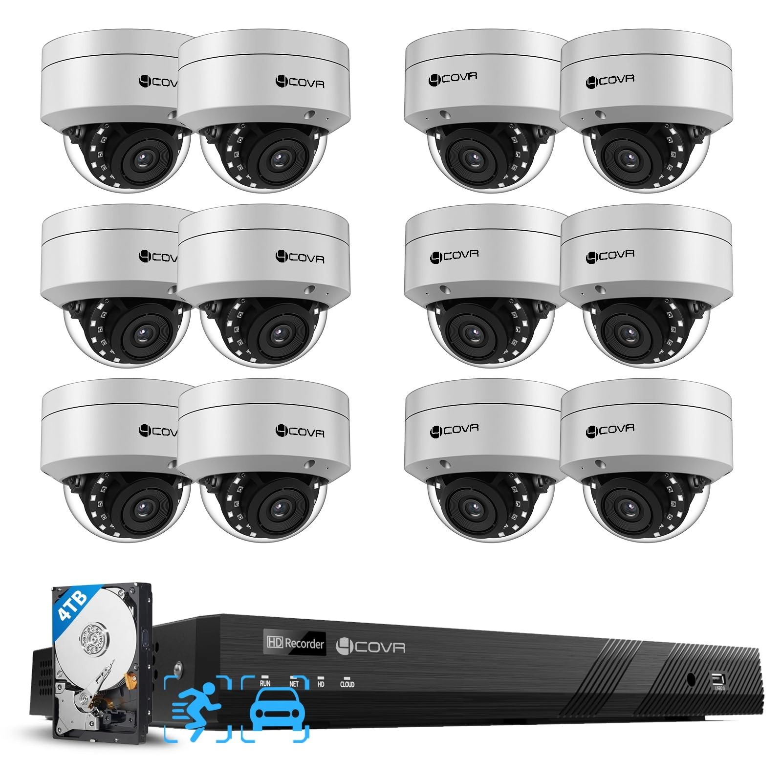 4K PoE Security Camera System - 12 16 Channel 5MP