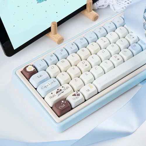 PBT Keycaps - 132 Keys MOA Profile Sea Salt Chocolate