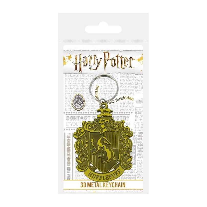 PYRAMID POSTERS Hufflepuff Crest Keychain - Harry Potter Hufflepuff Crest