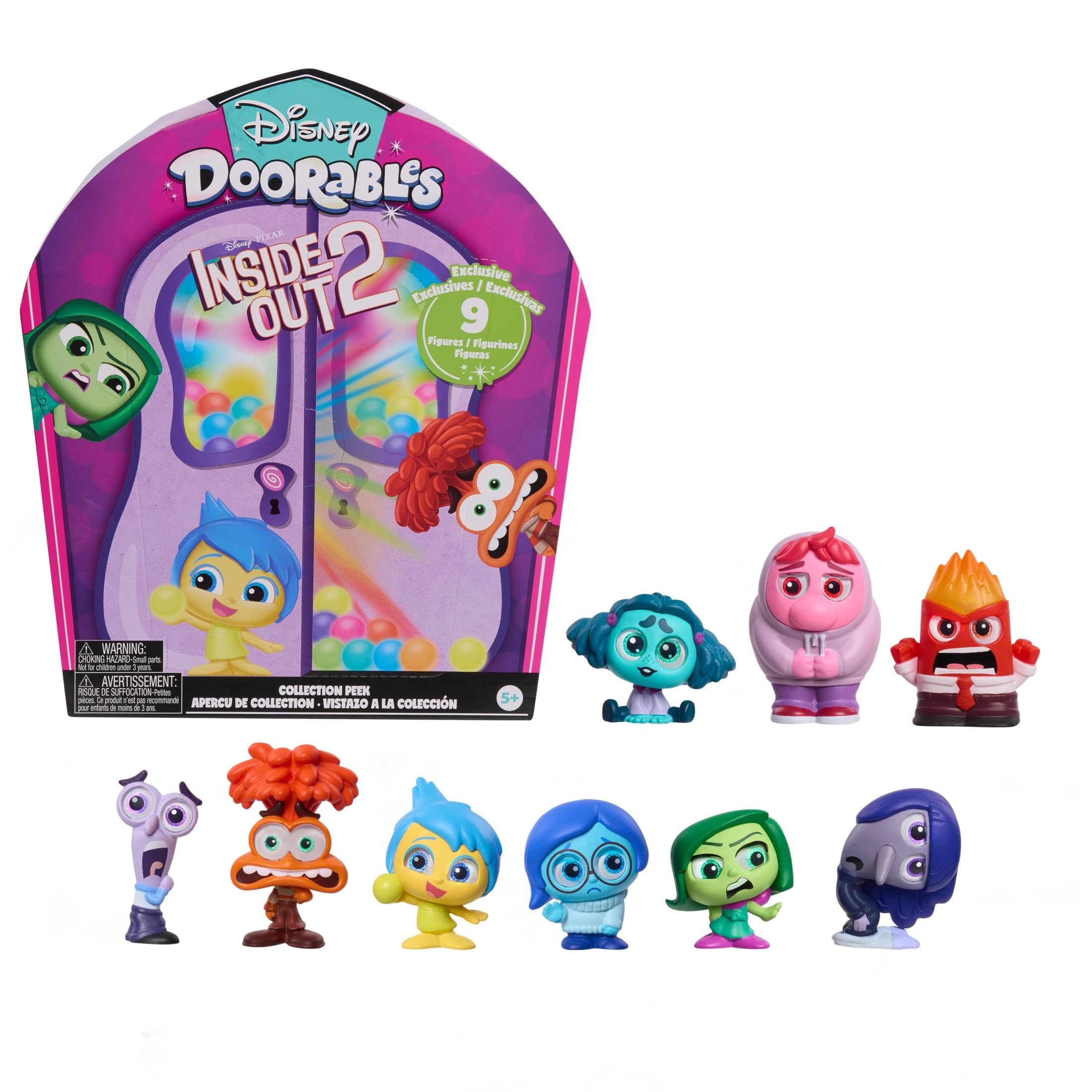 Just Play Doorables Inside Out 2 Collection Peek - 5yr Disney Doorables 9pc
