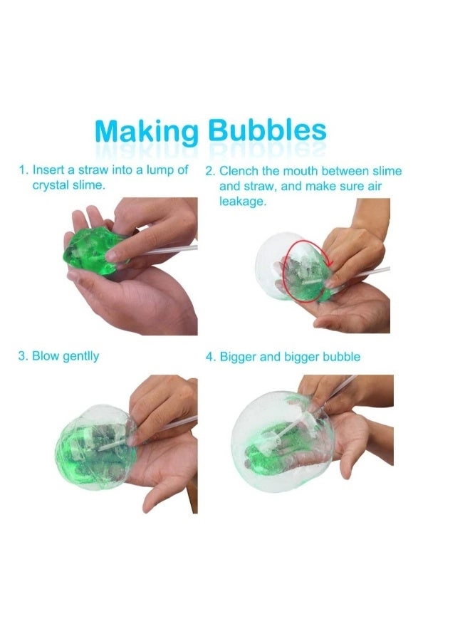SYOSI Clear Slime Crystal Putty - 5 pcs