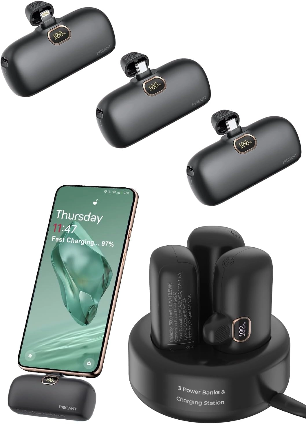 Power Bank - 5000mAh 20W + Charging Station