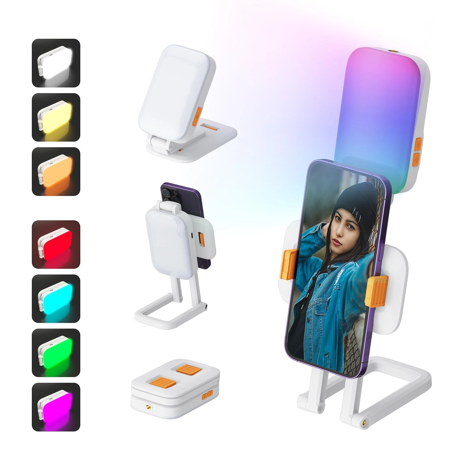 MAKINGTEC Selfie Light 82 LED - 3 Modes RGB Rechargeable