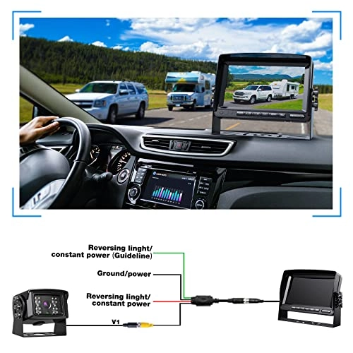 Rear View Camera - Night Vision 1920x1080 + LCD Monitor - 7-inch 1080P